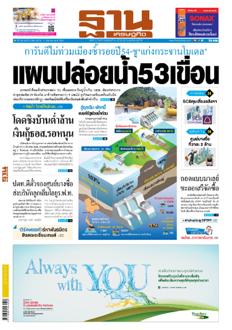 หน้าหนึ่ง! หนังสือพิมพ์ฐานเศรษฐกิจ ปีที่ 38 ฉบับที่ 3,390 วันที่ 9-11 ส.ค. 2561 หน้าหนึ่ง! หนังสือพิมพ์ฐานเศรษฐกิจ ปีที่ 38 ฉบับที่ 3,390 วันที่ 9-11 ส.ค. 2561