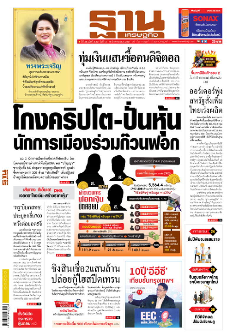 หน้าหนึ่ง! หนังสือพิมพ์ฐานเศรษฐกิจ ปีที่ 38 ฉบับที่ 3,391 วันที่ 12-15 ส.ค. 2561 หน้าหนึ่ง! หนังสือพิมพ์ฐานเศรษฐกิจ ปีที่ 38 ฉบับที่ 3,391 วันที่ 12-15 ส.ค. 2561