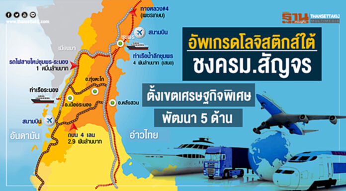 อัพเกรดโลจิสติกส์ใต้ ชงครม.สัญจรตั้งเขตเศรษฐกิจพิเศษ พัฒนา 5 ด้าน อัพเกรดโลจิสติกส์ใต้ ชงครม.สัญจรตั้งเขตเศรษฐกิจพิเศษ พัฒนา 5 ด้าน