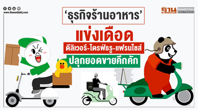 ‘ธุรกิจร้านอาหาร’ แข่งเดือด ดีลิเวอรี-ไดรฟ์ธรู-แฟรนไชส์ ปลุกยอดขายคึกคัก ‘ธุรกิจร้านอาหาร’ แข่งเดือด ดีลิเวอรี-ไดรฟ์ธรู-แฟรนไชส์ ปลุกยอดขายคึกคัก