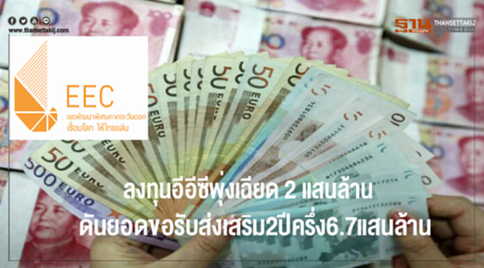 ลงทุนอีอีซีพุ่งเฉียด"2แสนล้าน" ดันยอดขอรับส่งเสริม2ปีครึ่ง "6.7แสนล้าน" ลงทุนอีอีซีพุ่งเฉียด"2แสนล้าน" ดันยอดขอรับส่งเสริม2ปีครึ่ง "6.7แสนล้าน"