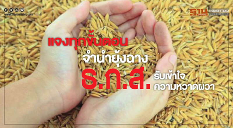 แจงทุกขั้นตอนจำนำยุ้งฉาง ธ.ก.ส.รับเข้าใจความหวาดผวา แจงทุกขั้นตอนจำนำยุ้งฉาง ธ.ก.ส.รับเข้าใจความหวาดผวา