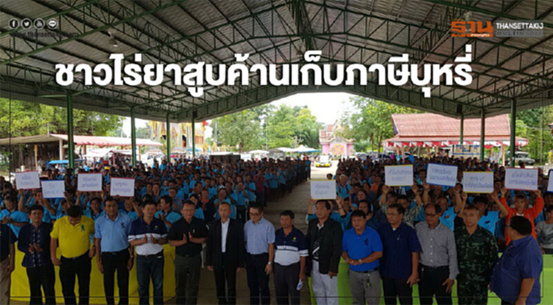 ชาวไร่ยาสูบร้องกลุ่มสามมิตร ล่ารายชื่อส่งนายก ค้านเก็บภาษีบุหรี่ ชาวไร่ยาสูบร้องกลุ่มสามมิตร ล่ารายชื่อส่งนายก ค้านเก็บภาษีบุหรี่