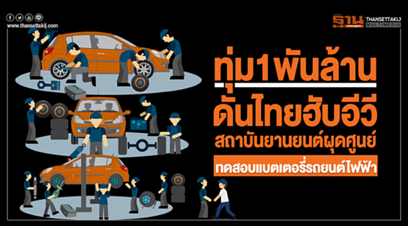 ทุ่ม1พันล้านดันไทยฮับอีวี สถาบันยานยนต์ผุดศูนย์ทดสอบแบตเตอรี่รถยนต์ไฟฟ้า ทุ่ม1พันล้านดันไทยฮับอีวี สถาบันยานยนต์ผุดศูนย์ทดสอบแบตเตอรี่รถยนต์ไฟฟ้า
