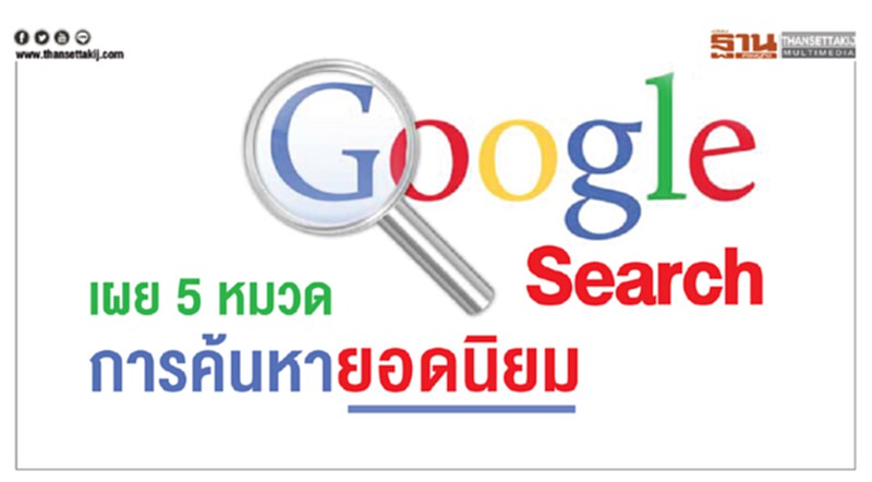 Google Search เผย 5 หมวดการค้นหายอดนิยม Google Search เผย 5 หมวดการค้นหายอดนิยม