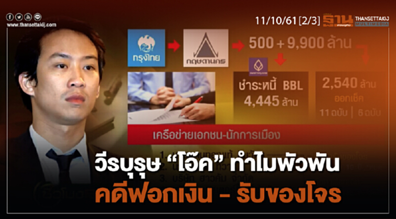 ชั่วโมงฐานเศรษฐกิจ 11/10/61 : วีรบุรุษ "โอ๊ค" ทำไมพัวพันคดีฟอกเงิน - รับของโจร ชั่วโมงฐานเศรษฐกิจ 11/10/61 : วีรบุรุษ "โอ๊ค" ทำไมพัวพันคดีฟอกเงิน - รับของโจร