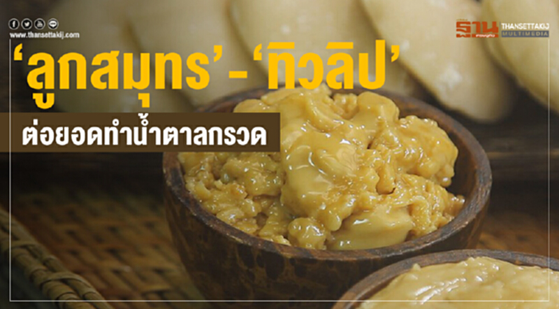 “ลูกสมุทร”-”ทิวลิป” ต่อยอดทำน้ำตาลกรวด “ลูกสมุทร”-”ทิวลิป” ต่อยอดทำน้ำตาลกรวด