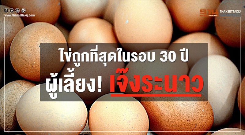 ไข่ถูกที่สุดในรอบ 30 ปีผู้เลี้ยง! เจ๊งระนาว!