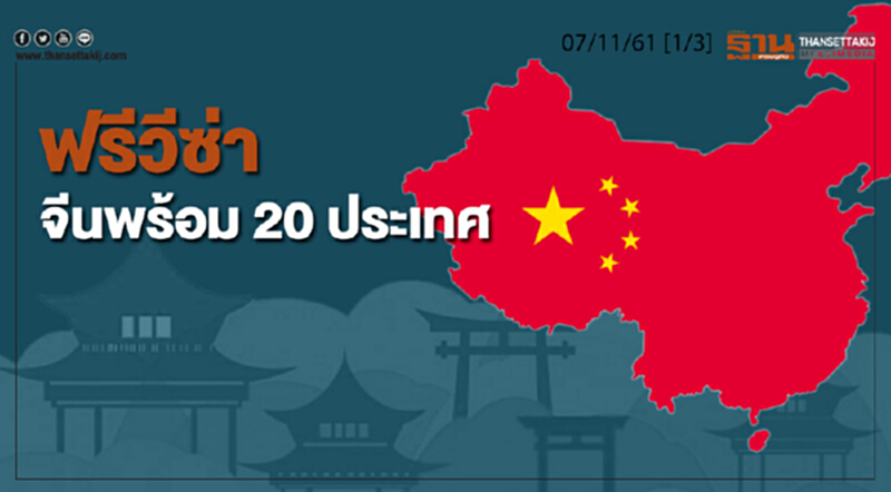 ชั่วโมงฐานเศรษฐกิจ 7/11/61 : ฟรีวีซ่า จีนพร้อม 20 ประเทศ ชั่วโมงฐานเศรษฐกิจ 7/11/61 : ฟรีวีซ่า จีนพร้อม 20 ประเทศ