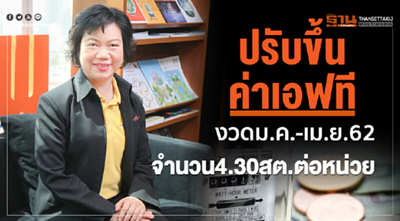 ราคาเชื้อเพลิงหลักพุ่งต่อเนื่อง! ดันค่าเอฟทีงวด ม.ค.-เม.ย. 62 ปรับขึ้น ราคาเชื้อเพลิงหลักพุ่งต่อเนื่อง! ดันค่าเอฟทีงวด ม.ค.-เม.ย. 62 ปรับขึ้น