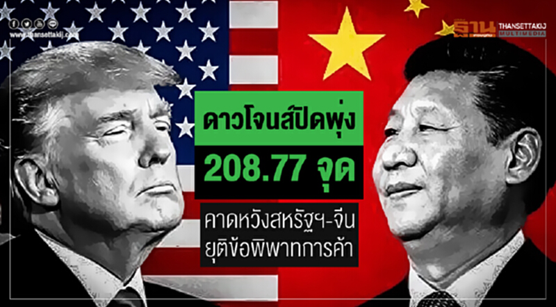 ดาวโจนส์ปิดพุ่ง 208.77 จุด คาดหวังสหรัฐฯ-จีนยุติข้อพิพาทการค้า ดาวโจนส์ปิดพุ่ง 208.77 จุด คาดหวังสหรัฐฯ-จีนยุติข้อพิพาทการค้า