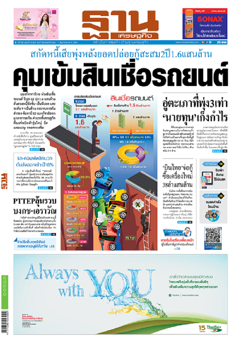 หน้าหนึ่ง! หนังสือพิมพ์ฐานเศรษฐกิจ ปีที่ 38 ฉบับที่ 3,422 วันที่ 29 พ.ย. - 1 ธ.ค. 2561 หน้าหนึ่ง! หนังสือพิมพ์ฐานเศรษฐกิจ ปีที่ 38 ฉบับที่ 3,422 วันที่ 29 พ.ย. - 1 ธ.ค. 2561