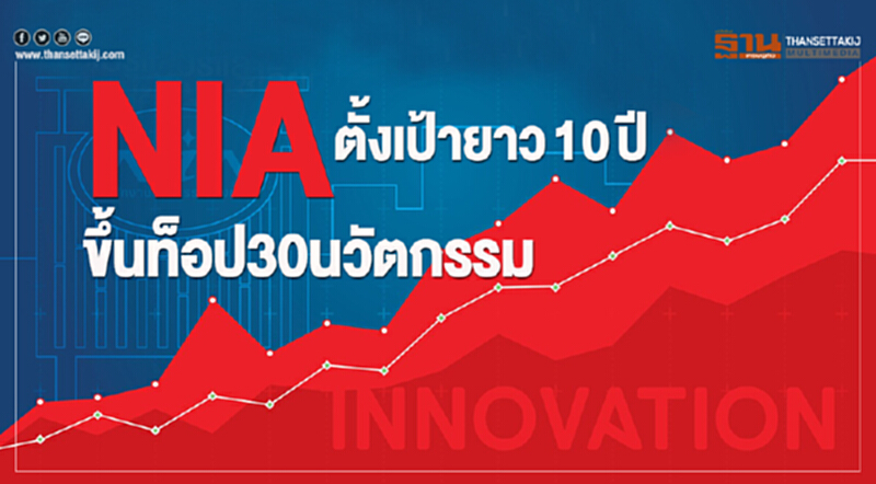 ‘NIA’ ตั้งเป้ายาว 10 ปี ขึ้นท็อป 30 นวัตกรรม ‘NIA’ ตั้งเป้ายาว 10 ปี ขึ้นท็อป 30 นวัตกรรม