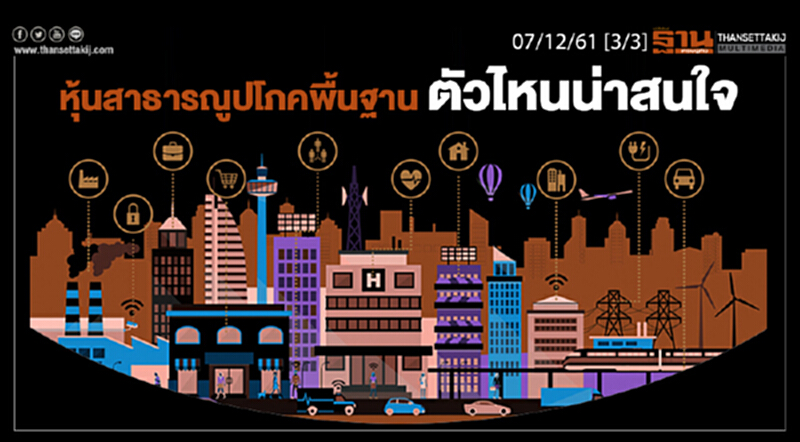 ชั่วโมงฐานเศรษฐกิจ 07/12/61 : หุ้นสาธารณูปโภคพื้นฐานตัวไหนน่าสนใจ ชั่วโมงฐานเศรษฐกิจ 07/12/61 : หุ้นสาธารณูปโภคพื้นฐานตัวไหนน่าสนใจ