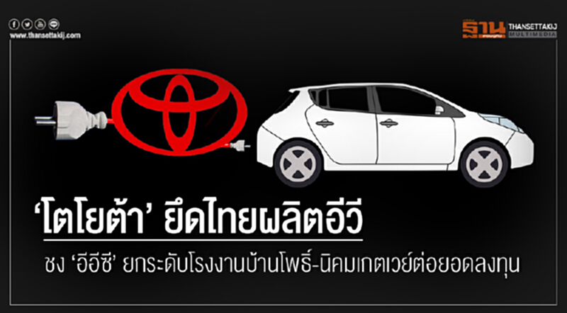 'โตโยต้า' ยึดไทยผลิตอีวี! ชง 'อีอีซี' ยกระดับโรงงานบ้านโพธิ์-นิคมเกตเวย์ต่อยอดลงทุน 'โตโยต้า' ยึดไทยผลิตอีวี! ชง 'อีอีซี' ยกระดับโรงงานบ้านโพธิ์-นิคมเกตเวย์ต่อยอดลงทุน