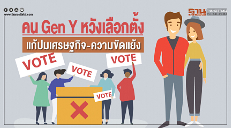 "คน Gen Y" หวังเลือกตั้งแก้ปมเศรษฐกิจ-ความขัดแย้ง "คน Gen Y" หวังเลือกตั้งแก้ปมเศรษฐกิจ-ความขัดแย้ง
