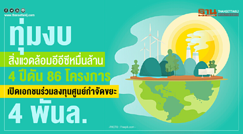 ทุ่มงบ "สิ่งแวดล้อมอีอีซี" หมื่นล้าน! 4 ปี ดัน 86 โครงการ เปิดเอกชนร่วมลงทุนศูนย์กำจัดขยะ 4 พันล้าน ทุ่มงบ "สิ่งแวดล้อมอีอีซี" หมื่นล้าน! 4 ปี ดัน 86 โครงการ เปิดเอกชนร่วมลงทุนศูนย์กำจัดขยะ 4 พันล้าน