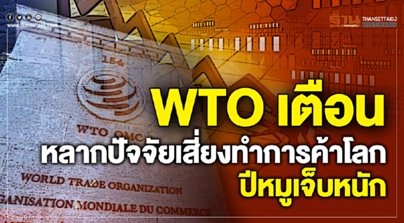 WTO เตือน! หลากปัจจัยเสี่ยง ทำการค้าโลกปีหมูเจ็บหนัก WTO เตือน! หลากปัจจัยเสี่ยง ทำการค้าโลกปีหมูเจ็บหนัก