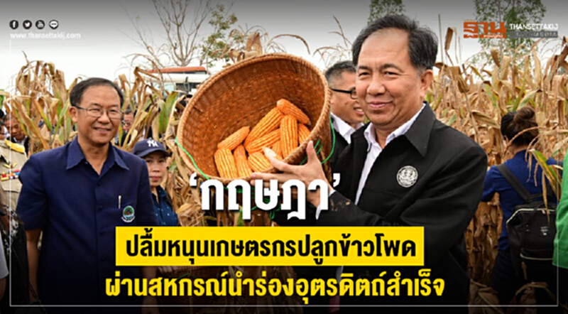 “กฤษฎา” ปลื้มหนุนเกษตรกรปลูกข้าวโพดผ่านสหกรณ์นำร่องอุตรดิตถ์สำเร็จ “กฤษฎา” ปลื้มหนุนเกษตรกรปลูกข้าวโพดผ่านสหกรณ์นำร่องอุตรดิตถ์สำเร็จ
