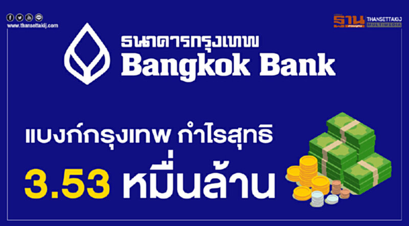 แบงก์กรุงเทพกำไรสุทธิ3.53หมื่นล้าน แบงก์กรุงเทพกำไรสุทธิ3.53หมื่นล้าน