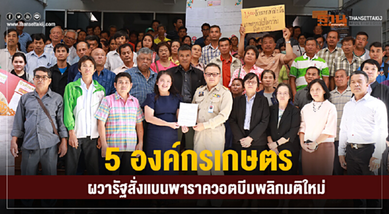 5 องค์กรเกษตร ผวา! รัฐสั่งแบน "พาราควอต" บีบพลิกมติใหม่ 5 องค์กรเกษตร ผวา! รัฐสั่งแบน "พาราควอต" บีบพลิกมติใหม่