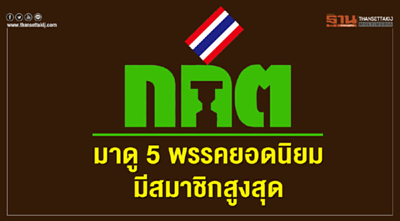 มาดู "5 พรรคยอดนิยม" มีสมาชิกสูงสุด มาดู "5 พรรคยอดนิยม" มีสมาชิกสูงสุด