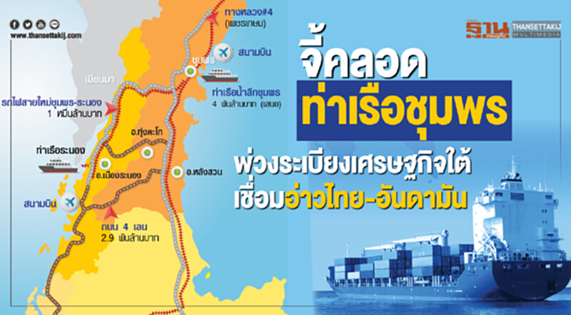 จี้คลอดท่าเรือชุมพร พ่วงระเบียงศก.ใต้เชื่อมอ่าวไทย-อันดามัน จี้คลอดท่าเรือชุมพร พ่วงระเบียงศก.ใต้เชื่อมอ่าวไทย-อันดามัน