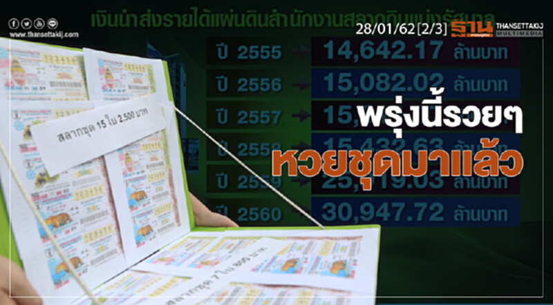 ชั่วโมงฐานเศรษฐกิจ 28/01/62 : พรุ่งนี้รวยๆ หวยชุดมาเเล้ว ชั่วโมงฐานเศรษฐกิจ 28/01/62 : พรุ่งนี้รวยๆ หวยชุดมาเเล้ว