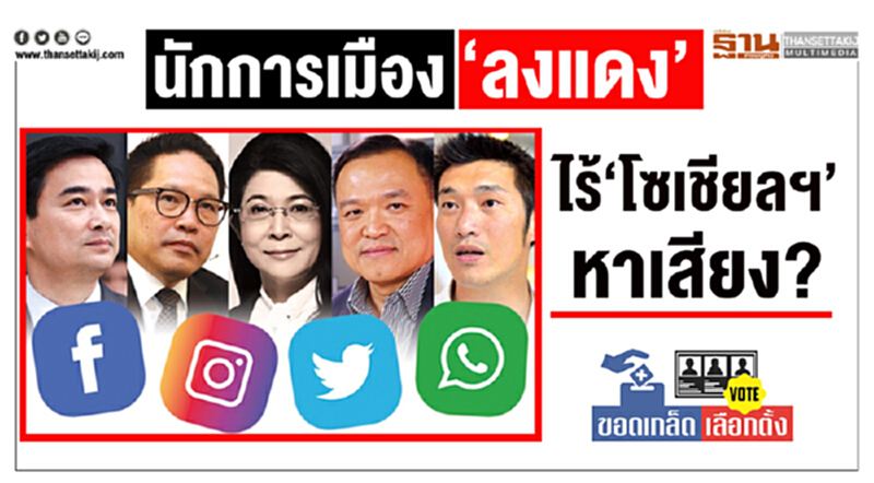 ขอดเกล็ดเลือกตั้ง : นักการเมือง‘ลงแดง’ ไร้‘โซเชียลฯ’หาเสียง? ขอดเกล็ดเลือกตั้ง : นักการเมือง‘ลงแดง’ ไร้‘โซเชียลฯ’หาเสียง?