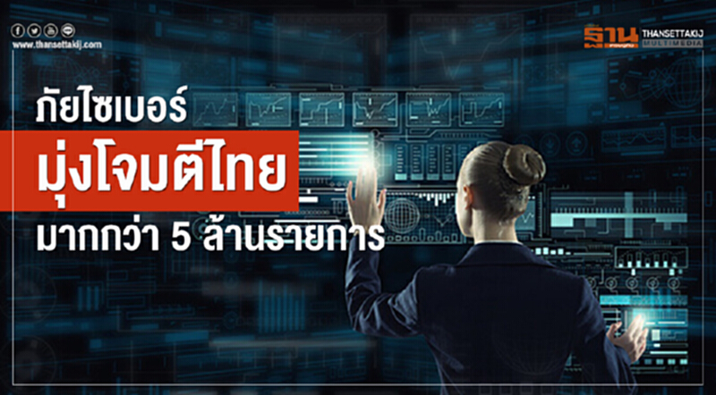 "ภัยไซเบอร์" มุ่งโจมตีไทยมากกว่า 5 ล้านรายการ "ภัยไซเบอร์" มุ่งโจมตีไทยมากกว่า 5 ล้านรายการ