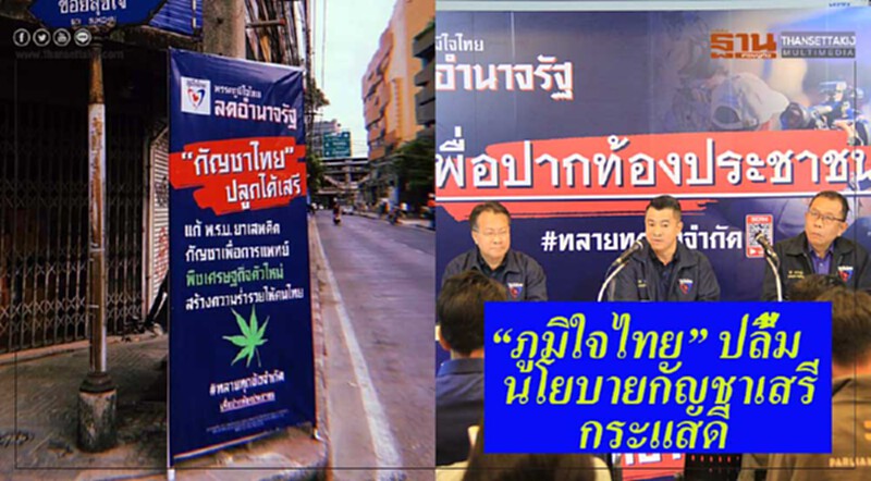 'ภูมิใจไทย' ปลื้ม! นโยบาย "กัญชาเสรี" กระแสดี 'ภูมิใจไทย' ปลื้ม! นโยบาย "กัญชาเสรี" กระแสดี