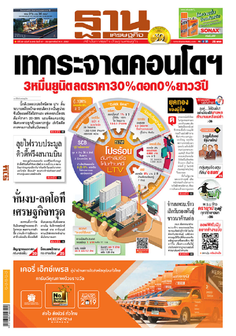 หน้าหนึ่ง! หนังสือพิมพ์ฐานเศรษฐกิจ ปีที่ 38 ฉบับที่ 3,445 วันที่ 17 - 20 ก.พ. 2562 หน้าหนึ่ง! หนังสือพิมพ์ฐานเศรษฐกิจ ปีที่ 38 ฉบับที่ 3,445 วันที่ 17 - 20 ก.พ. 2562