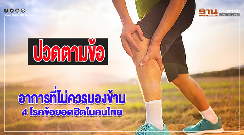 ปวดตามข้อ...อาการที่ไม่ควรมองข้าม 4 โรคข้อยอดฮิตในคนไทย ปวดตามข้อ...อาการที่ไม่ควรมองข้าม 4 โรคข้อยอดฮิตในคนไทย