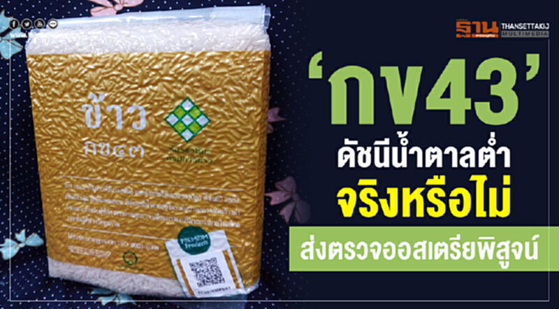 "กข43" ดัชนีน้ำตาลต่ำจริงหรือไม่ "กข43" ดัชนีน้ำตาลต่ำจริงหรือไม่