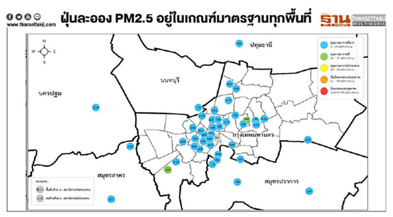 วันนี้!ปริมาณฝุ่นละออง PM2.5 อยู่ในเกณฑ์มาตรฐานทุกพื้นที่ วันนี้!ปริมาณฝุ่นละออง PM2.5 อยู่ในเกณฑ์มาตรฐานทุกพื้นที่
