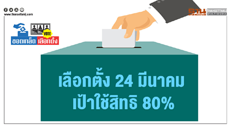 เลือกตั้ง 24 มีนาคม เป้าใช้สิทธิ 80% เลือกตั้ง 24 มีนาคม เป้าใช้สิทธิ 80%