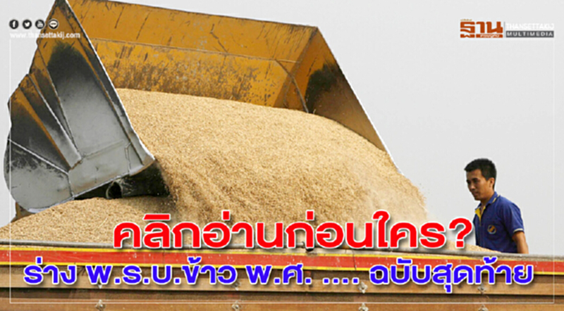ลุ้นผล! 26 ก.พ.สนช.โหวตชี้ชะตาร่างกฎหมายข้าว ลุ้นผล! 26 ก.พ.สนช.โหวตชี้ชะตาร่างกฎหมายข้าว