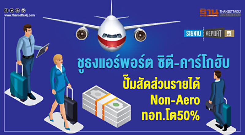 ชูธง "แอร์พอร์ต ซิตี-คาร์โกฮับ" ปั๊มสัดส่วนรายได้ Non-Aero ทอท. โต 50% ชูธง "แอร์พอร์ต ซิตี-คาร์โกฮับ" ปั๊มสัดส่วนรายได้ Non-Aero ทอท. โต 50%