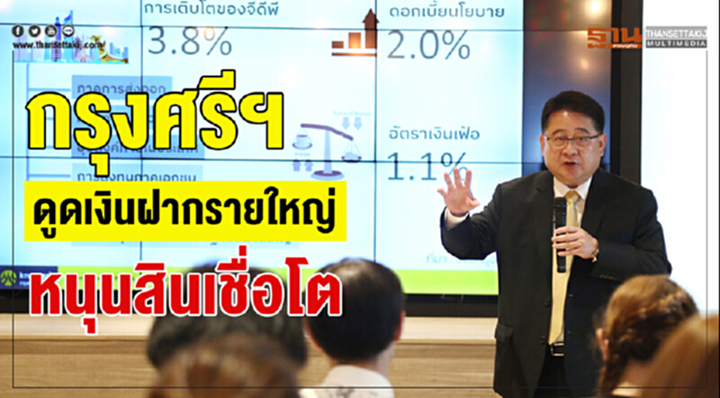 กรุงศรีฯ จ่อดูดเงินฝากลูกค้ารายใหญ่ 19% กรุงศรีฯ จ่อดูดเงินฝากลูกค้ารายใหญ่ 19%