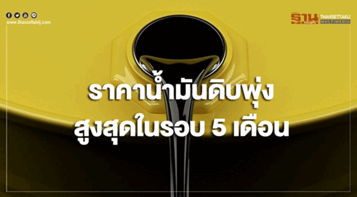 ราคาน้ำมันดิบพุ่งสูงสุดในรอบ 5 เดือน จากคาดการณ์อุปทานโลกจะตึงตัว ราคาน้ำมันดิบพุ่งสูงสุดในรอบ 5 เดือน จากคาดการณ์อุปทานโลกจะตึงตัว
