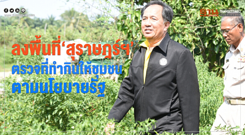 ลงพื้นที่“สุราษฎรฯ”ตรวจที่ทำกินให้ชุมชนตามนโยบายรัฐ ลงพื้นที่“สุราษฎรฯ”ตรวจที่ทำกินให้ชุมชนตามนโยบายรัฐ