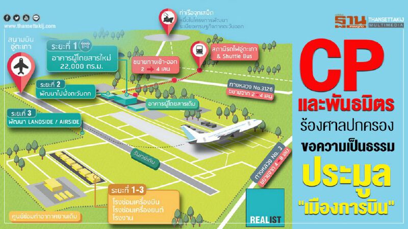 "CP และพันธมิตร " ร้องศาลปกครอง  ขอความเป็นธรรมประมูล "เมืองการบิน"