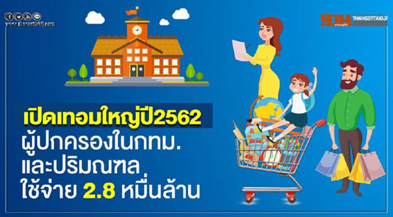 เปิดเทอมใหญ่ปี 2562 ผู้ปกครองในกทม.และปริมณฑลใช้จ่าย 2.8 หมื่นล้าน เปิดเทอมใหญ่ปี 2562 ผู้ปกครองในกทม.และปริมณฑลใช้จ่าย 2.8 หมื่นล้าน