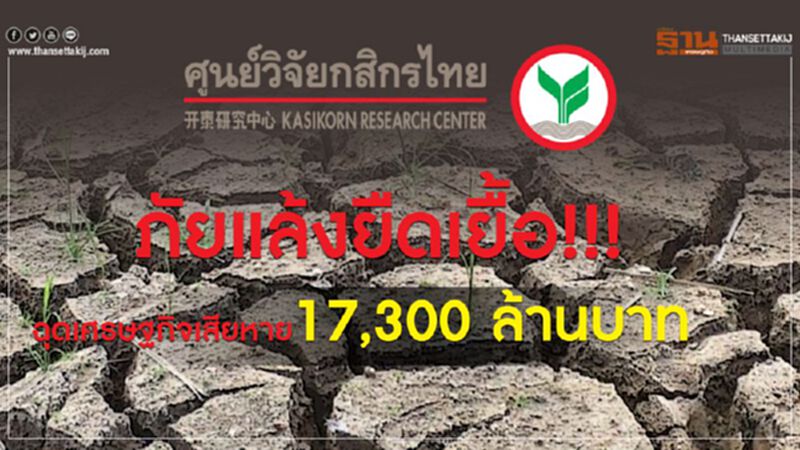 ภัยแล้งยืดเยื้อ!!! ฉุดเศรษฐกิจเสียหาย 17,300 ล้านบาท ภัยแล้งยืดเยื้อ!!! ฉุดเศรษฐกิจเสียหาย 17,300 ล้านบาท