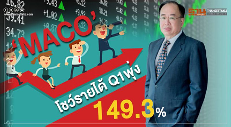 'MACO' โชว์รายได้ Q1 พุ่ง 149.3% 'MACO' โชว์รายได้ Q1 พุ่ง 149.3%