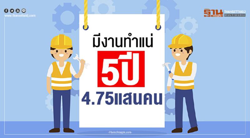 มีงานทำแน่ 5ปี4.75แสนคน มีงานทำแน่ 5ปี4.75แสนคน