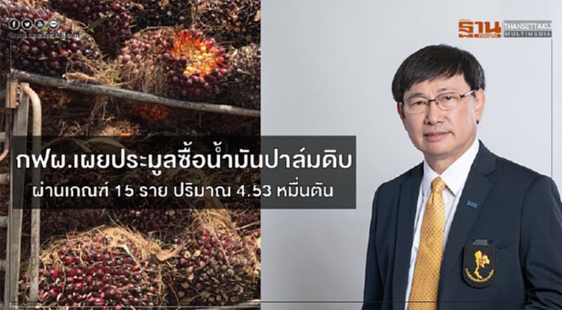 กฟผ.ประมูลซื้อน้ำมันปาล์มดิบผ่านเกณฑ์ 15 ราย 4.53 หมื่นตัน กฟผ.ประมูลซื้อน้ำมันปาล์มดิบผ่านเกณฑ์ 15 ราย 4.53 หมื่นตัน