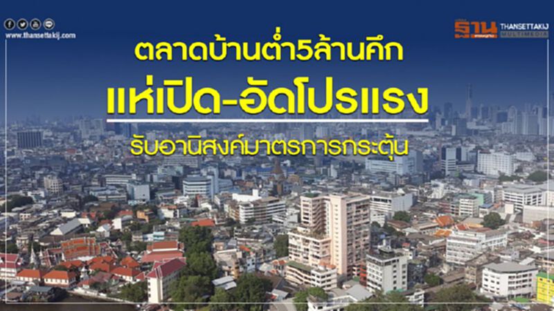ตลาดบ้านต่ำ5ล้านคึก แห่เปิด-อัดโปรแรง รับอานิสงค์มาตรการกระตุ้น ตลาดบ้านต่ำ5ล้านคึก แห่เปิด-อัดโปรแรง รับอานิสงค์มาตรการกระตุ้น