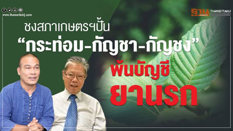 ชงสภาเกษตรฯปั้น”กระท่อม-กัญชา-กัญชง”พ้นบัญชียานรก ชงสภาเกษตรฯปั้น”กระท่อม-กัญชา-กัญชง”พ้นบัญชียานรก