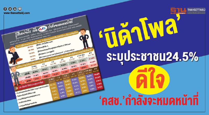 “นิด้าโพล”ระบุประชาชน24.5% ดีใจ‘คสช.’กำลังจะหมดหน้าที่ “นิด้าโพล”ระบุประชาชน24.5% ดีใจ‘คสช.’กำลังจะหมดหน้าที่